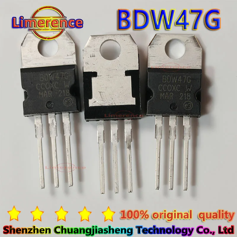 5 buah BDW47 BDW47G 15A 100V TO-220 PNP