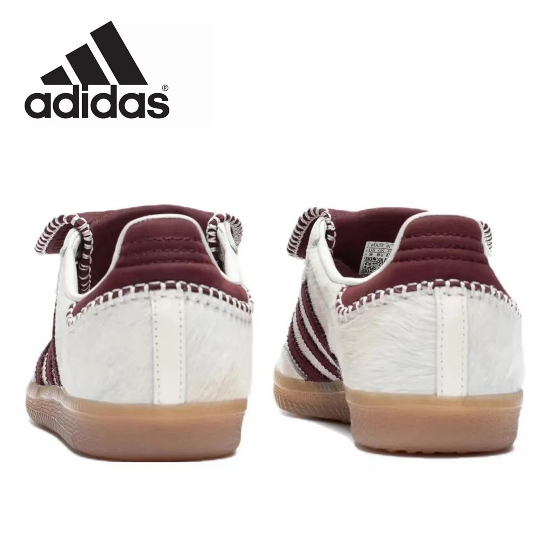 adidas Samba Pony Tonal Wales Bonner Cream White German Training Shoes Retro Versatile Sports and Casual Board Shoes sneakers