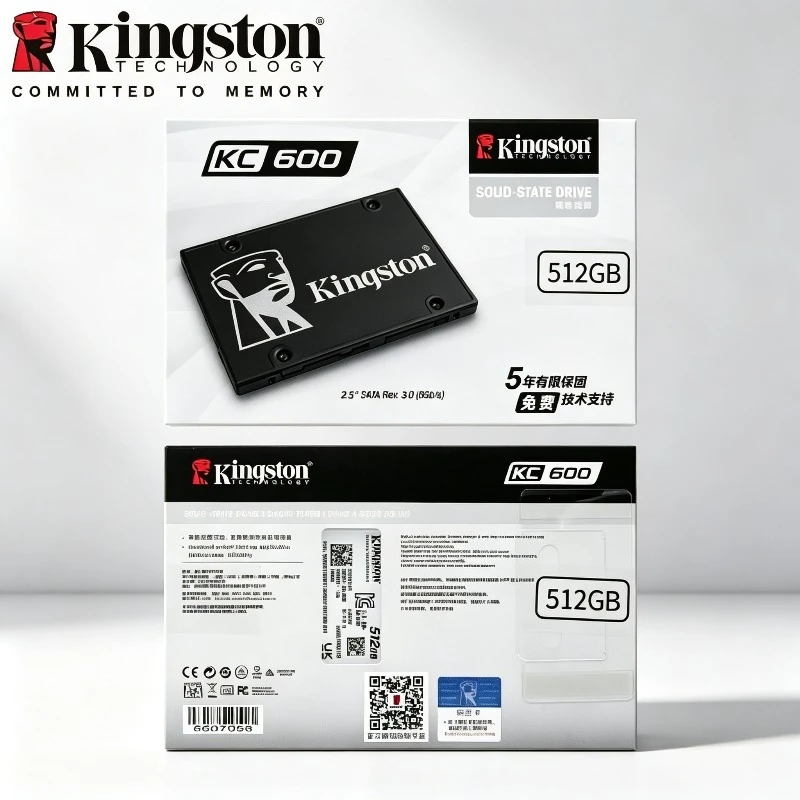 New Kingston 2.5" SATA 3.0 SSD KC600 Solid State Drive  1TB 3D TLC internal Hard Drive for Laptop and Desktop Computer
