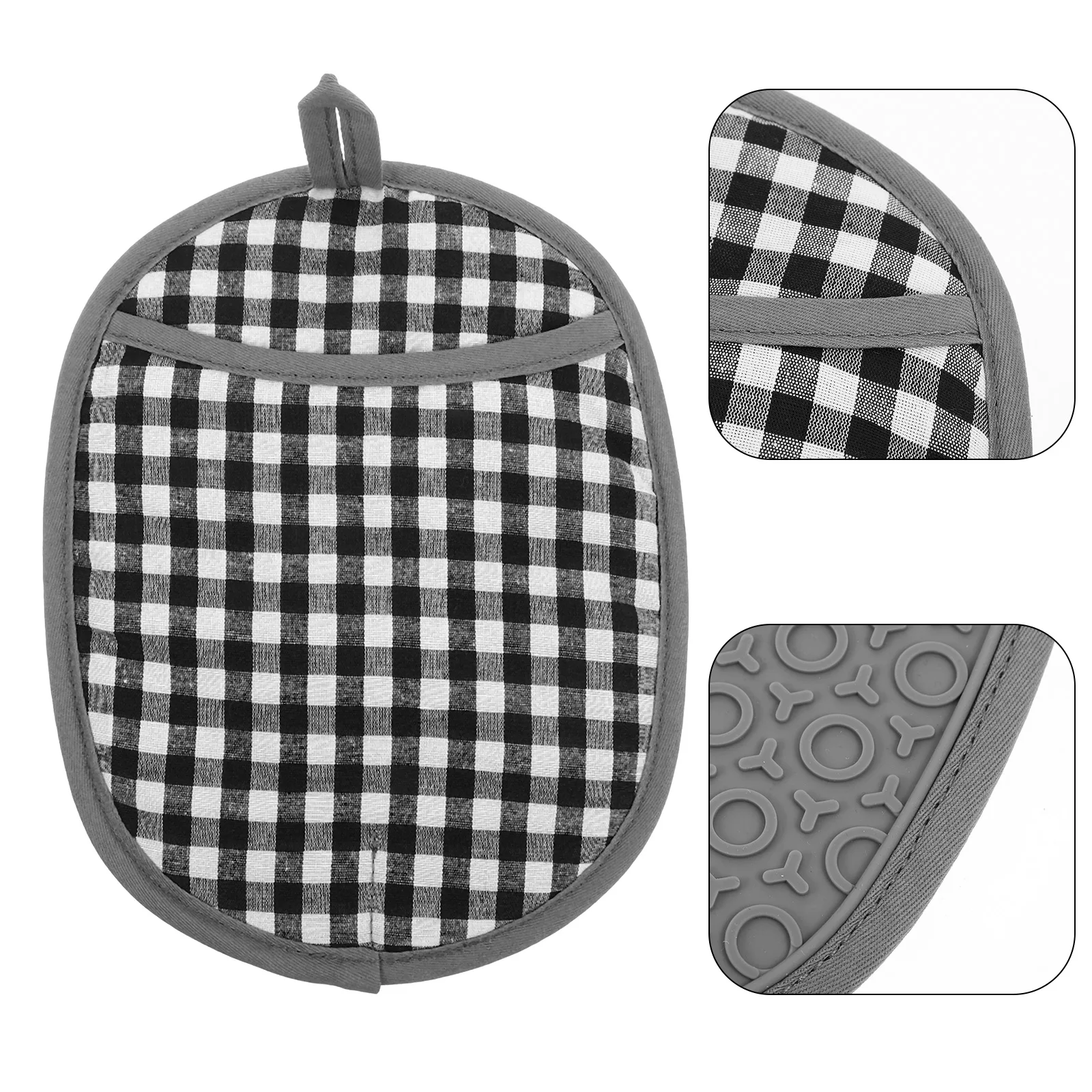 

Heat Resistant Oven Gloves Thick Cotton Silicone Anti-Burn Protection Comfortable Kitchen Baking Cooking Grilling