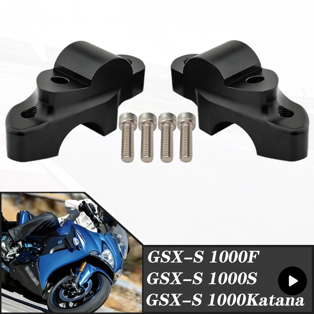 FOR Suzuki GSX-S1000 F/S/Katana 2015-2024 Motorcycle Handlebar Riser Handle Bar Extend Clamp GSXS1000F GSXS1000 GSXS1000S Katana