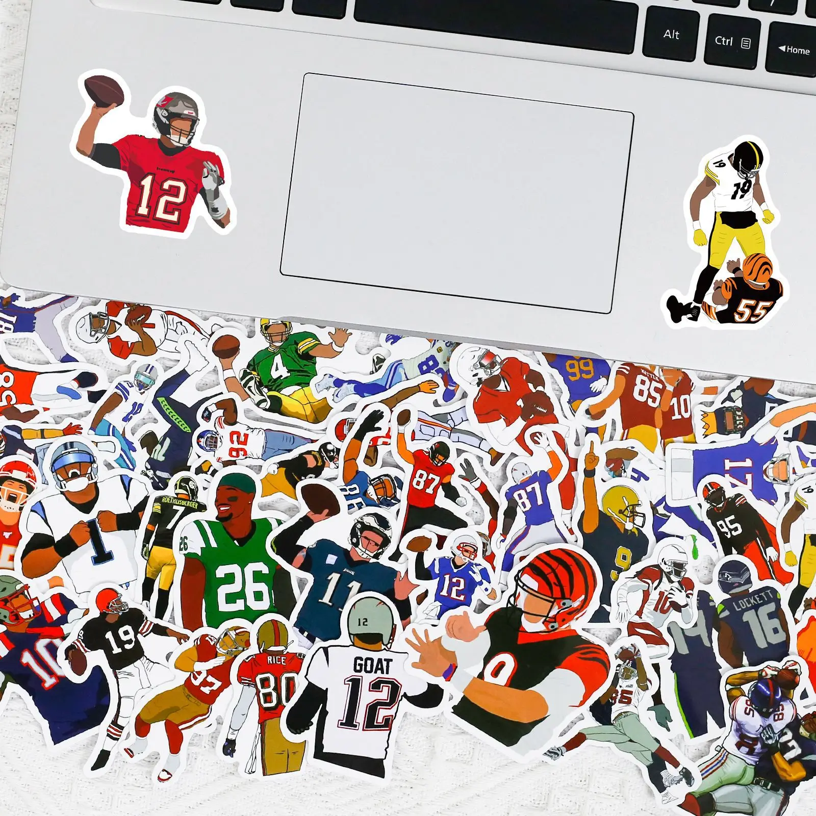 50PCS American Rugby Football Stickers PVC Decal Travel Luggage Guitar Fridge Laptop Waterproof Cool Kid Graffiti Sticker