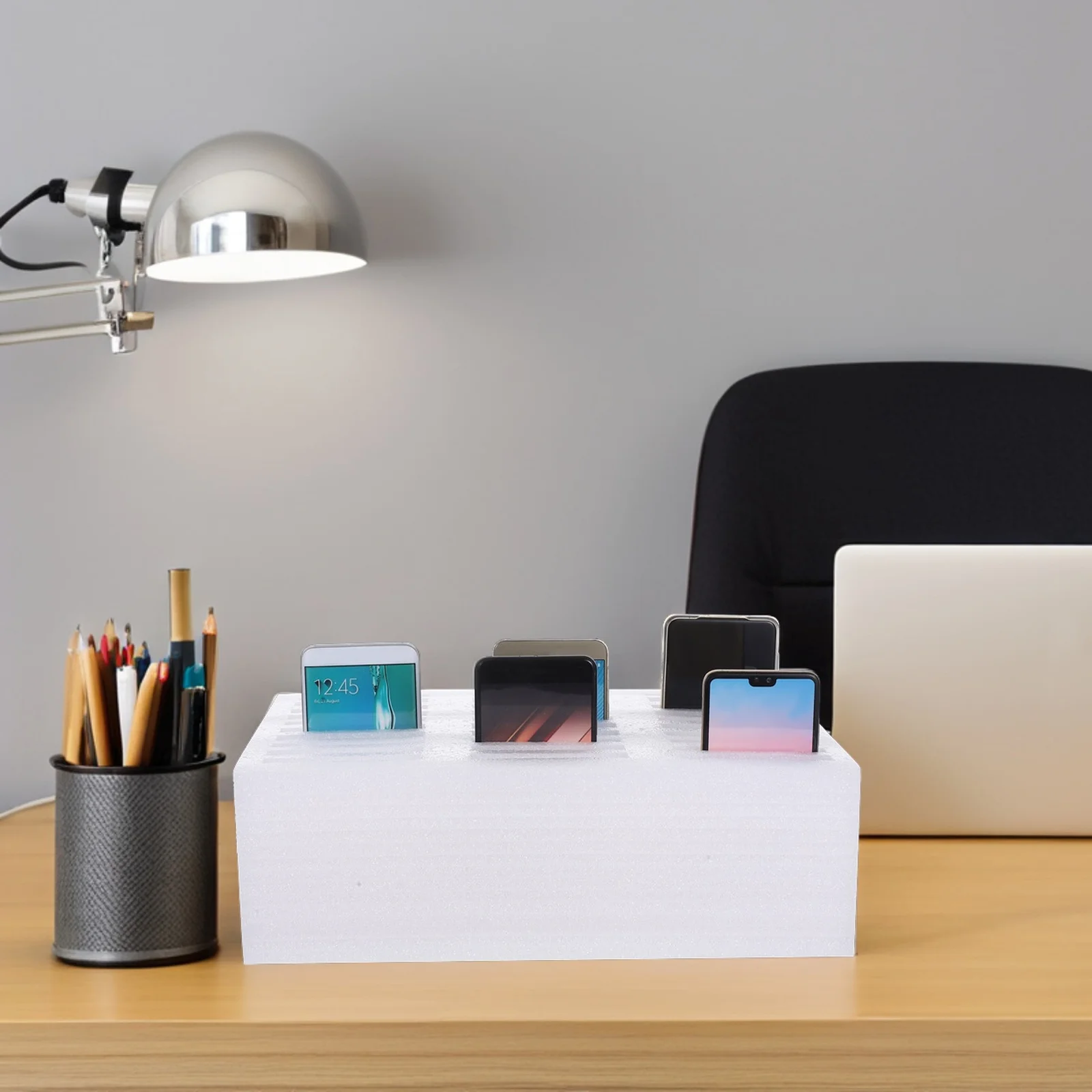 

30 Grid Foam Organizer Box Cell Phone Holder Classroom Office Desk Storage Phone Calculator Holder Desktop Desk Organiser Tray