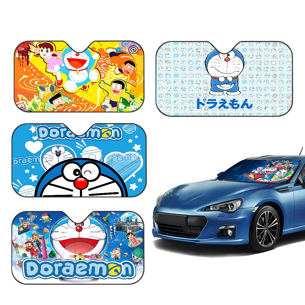 

Anmie D-Dorae-mon Car Sunshade Shield Windshield Window Sun Blocker Cover Interior Protection For Truck SUV Visor Universal