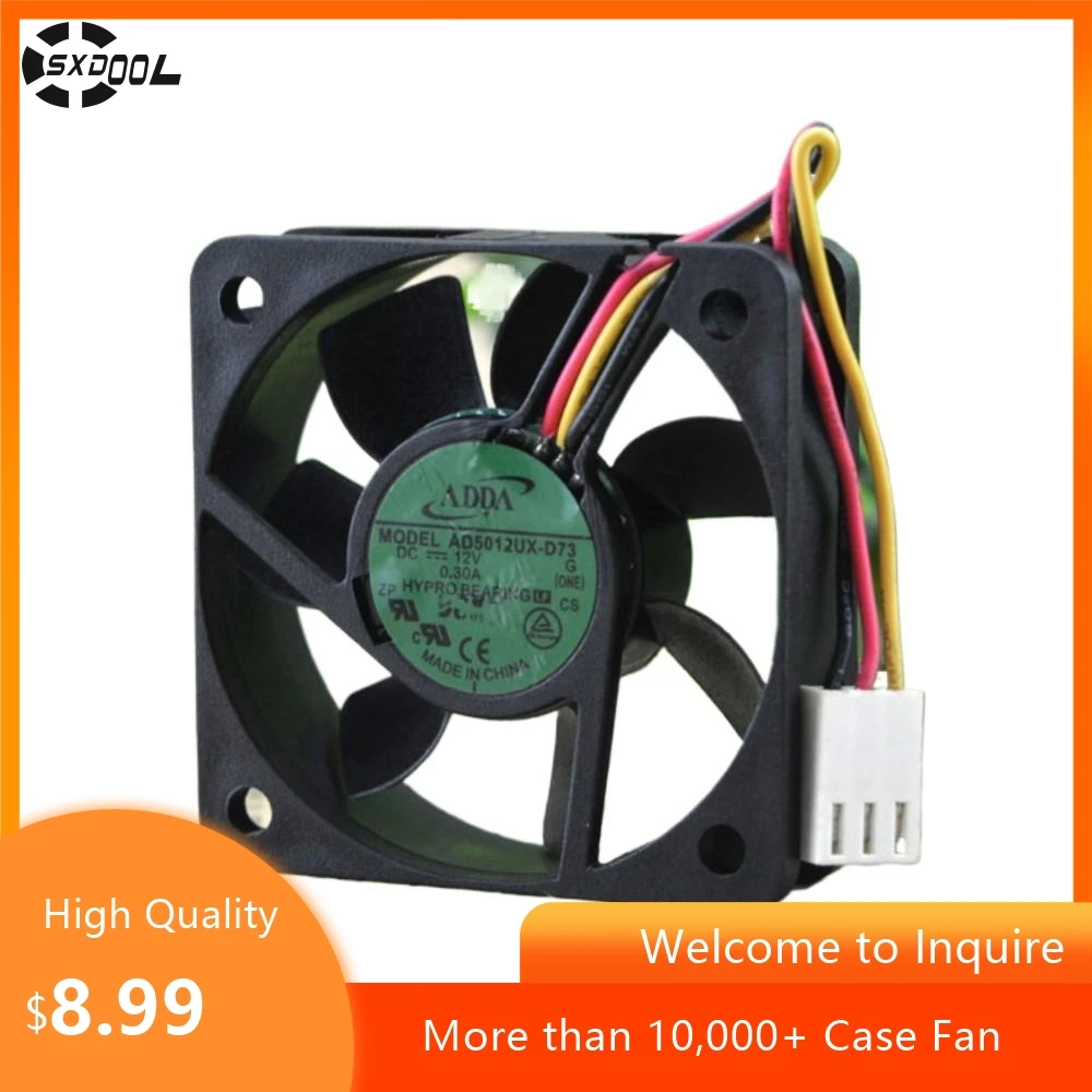 

AD5012UX-D73 50 мм ADDA 5015 12 В 0,3 А 5 см серверный инверторный осевой охлаждающий вентилятор для серверов, источников питания, промышленного применения