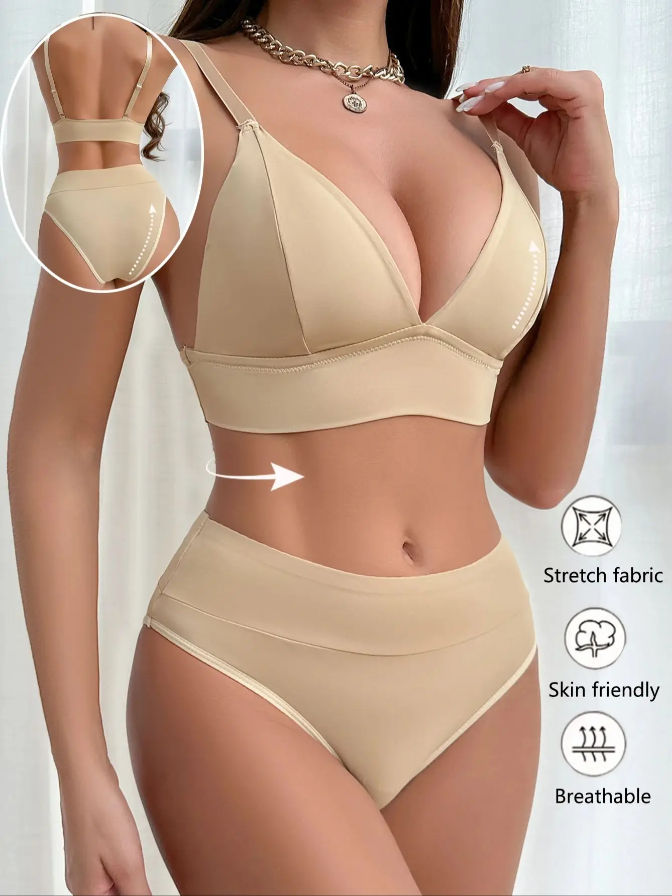 

Комплект сексуального нижнего белья Viomisha, Комплект бюстгальтеров пуш-ап, однотонный комплект с бюстгальтером и трусиками, удобное нижнее белье без косточек, Бралетт, Женский комплект