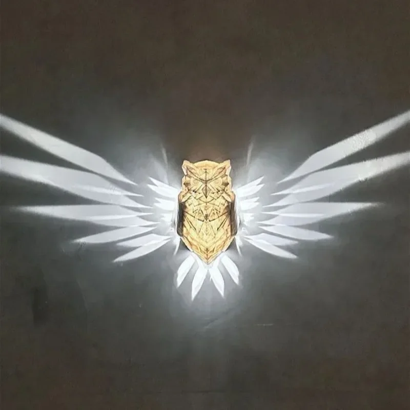 3D Wall Light Owl Eagle Lion LED Wall Lights Animal Sconces Home Decoration Wall Lamp Living Room Bedroom Stairs Lighting