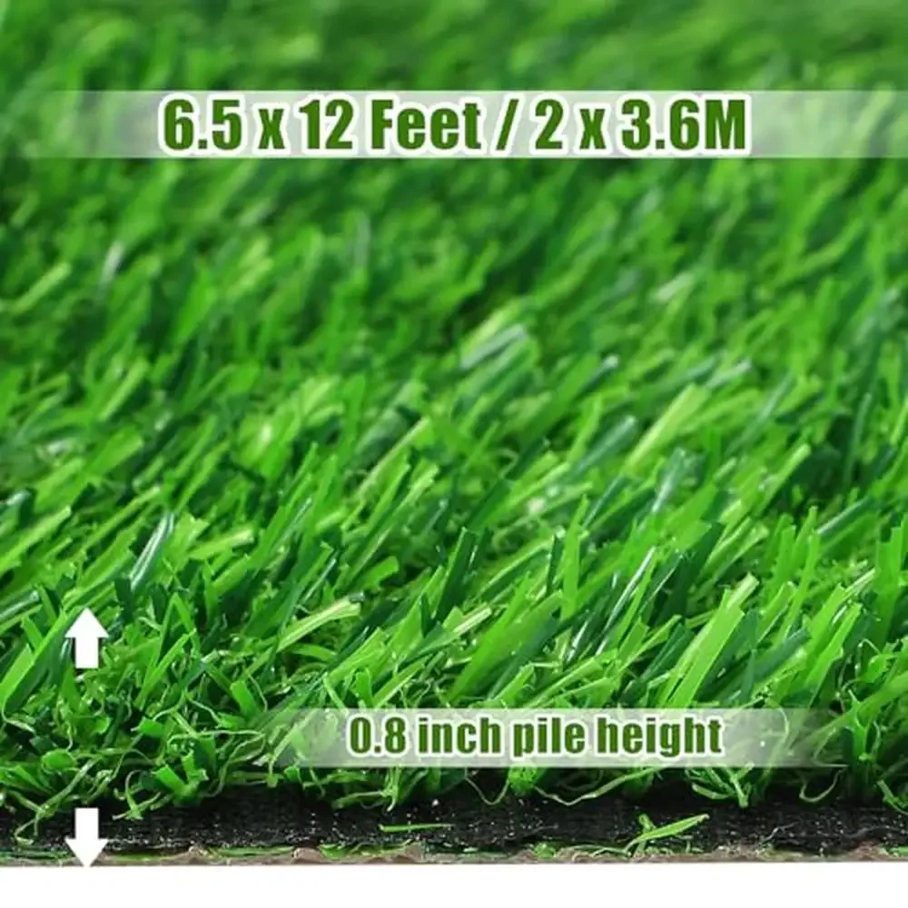 Large Artificial Grass Turf Roll Indoor Outdoor Synthetic Faux Mat with Anti Slip Rubber Drainage Dog Pet Garden Decoration Turf