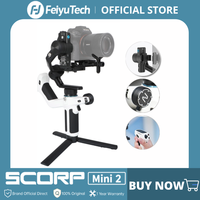 FeiyuTech SCORP Mini 2 for Mirrorless Camera Action Camre Smartphone, 3 Axis Stabilizer for Sony/GoPro/iPhone, AI Tracking