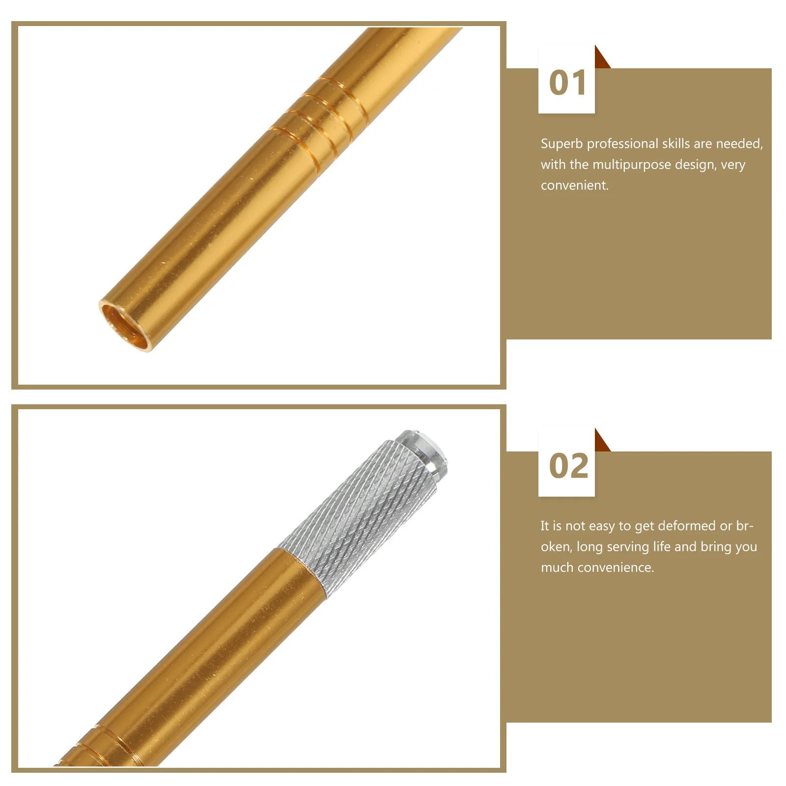 

Brow Microblading Pen for Tattoo Artists Double Ended Design High Durability Rhinestone Finish Essential Tool