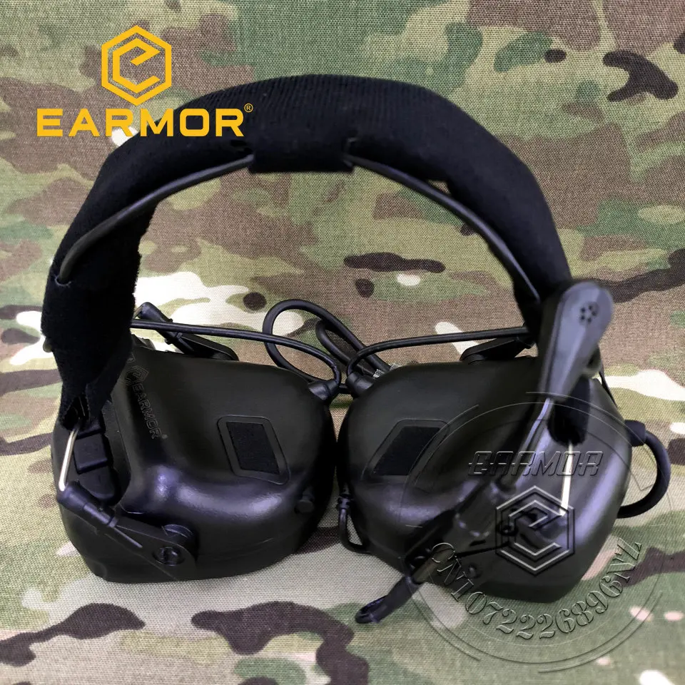 EARMOR-M32 MOD3 Headset tático, fone de ouvido, proteção auditiva, fones de ouvido, microfone, amplificação sonora