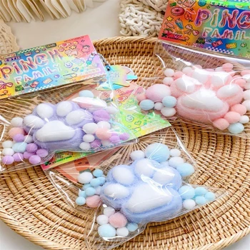 Cat Paw Mochi e Mesa Squishy Fidget Toy, Bonito De Pelúcia, Rebote Lento, Descompressão De Pinça, Liberação De Estresse, Ventoinha De Brinquedo