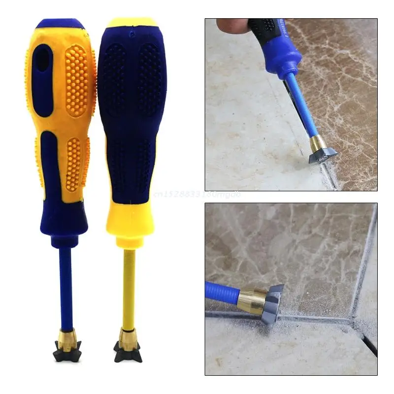 Portable Tile Cleaner 4 in 1 Grout Removal Tool Steel Tile Joint Cleaning Brush Remove Grout for Tile Dropship