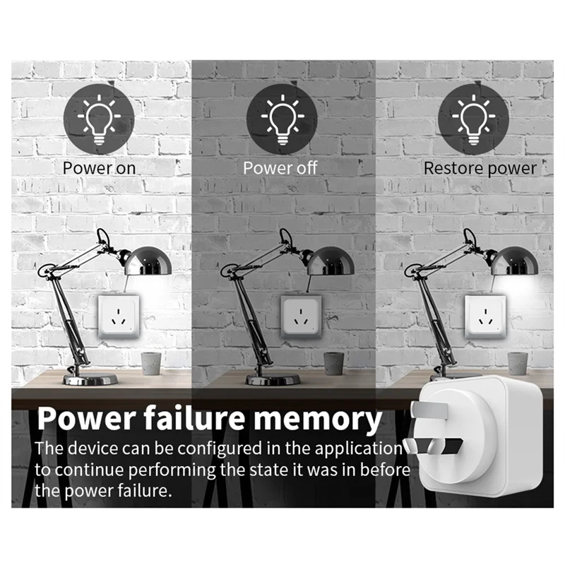 GOOD-Zigbee 스마트 소켓 어댑터 Tuya Smart Life App 무선 제어 타이밍 전력 모니터링 기능 Aleax Outlet AU-Plug