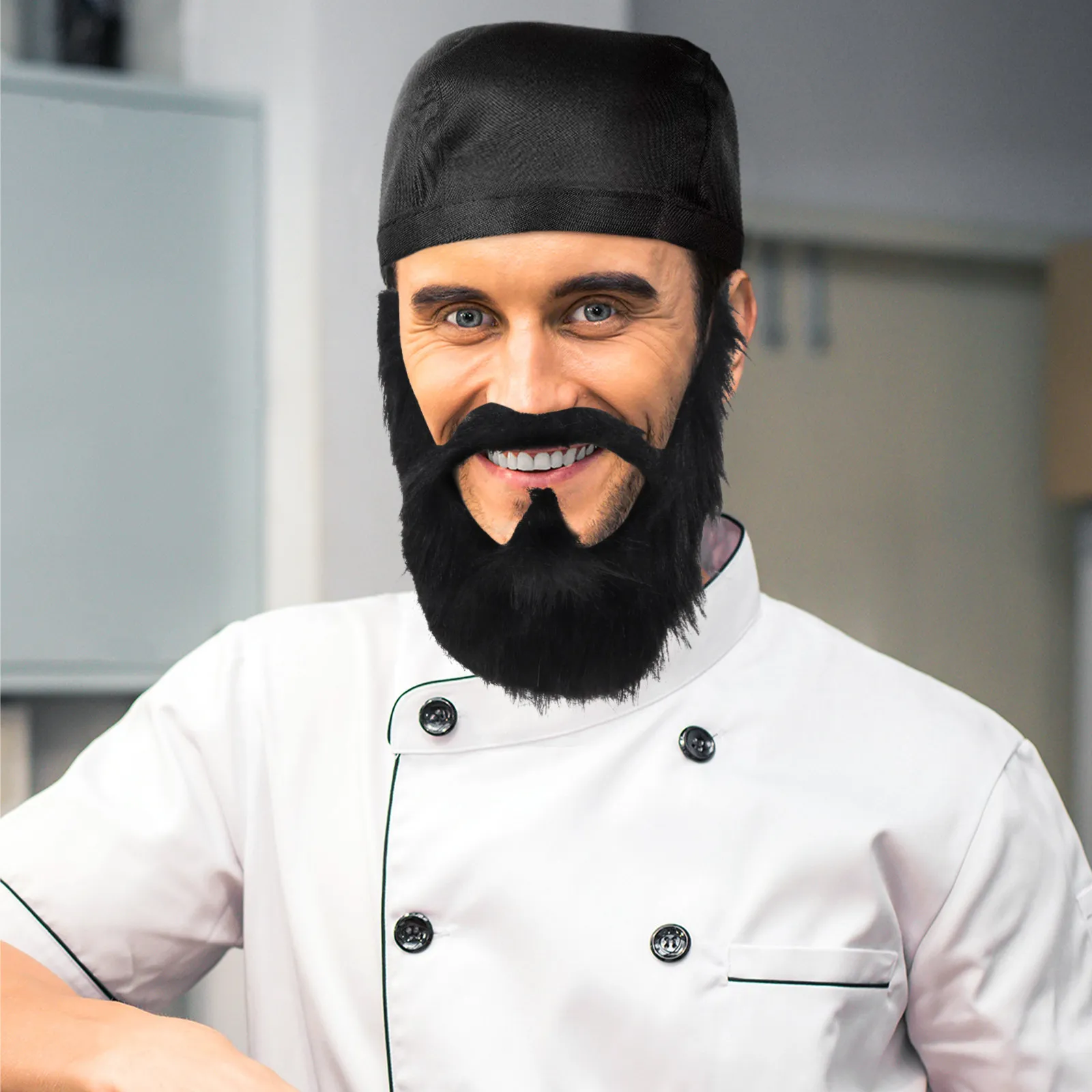 

2Pcs Funny False Beard Whisker Prop for Halloween Christmas Birthday School Party Cosplay Costume Lightweight Skin