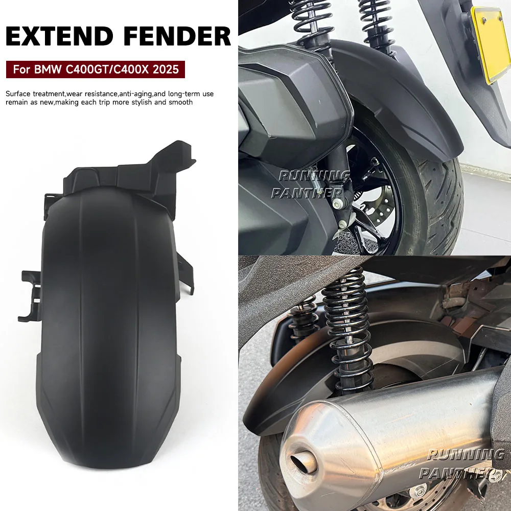 

For BMW C400GT C400X 2025- Motorcycle Fender Extended Rear Mudguard Widen Upgrad The Water Baffle Splash Guard Lengthen Design