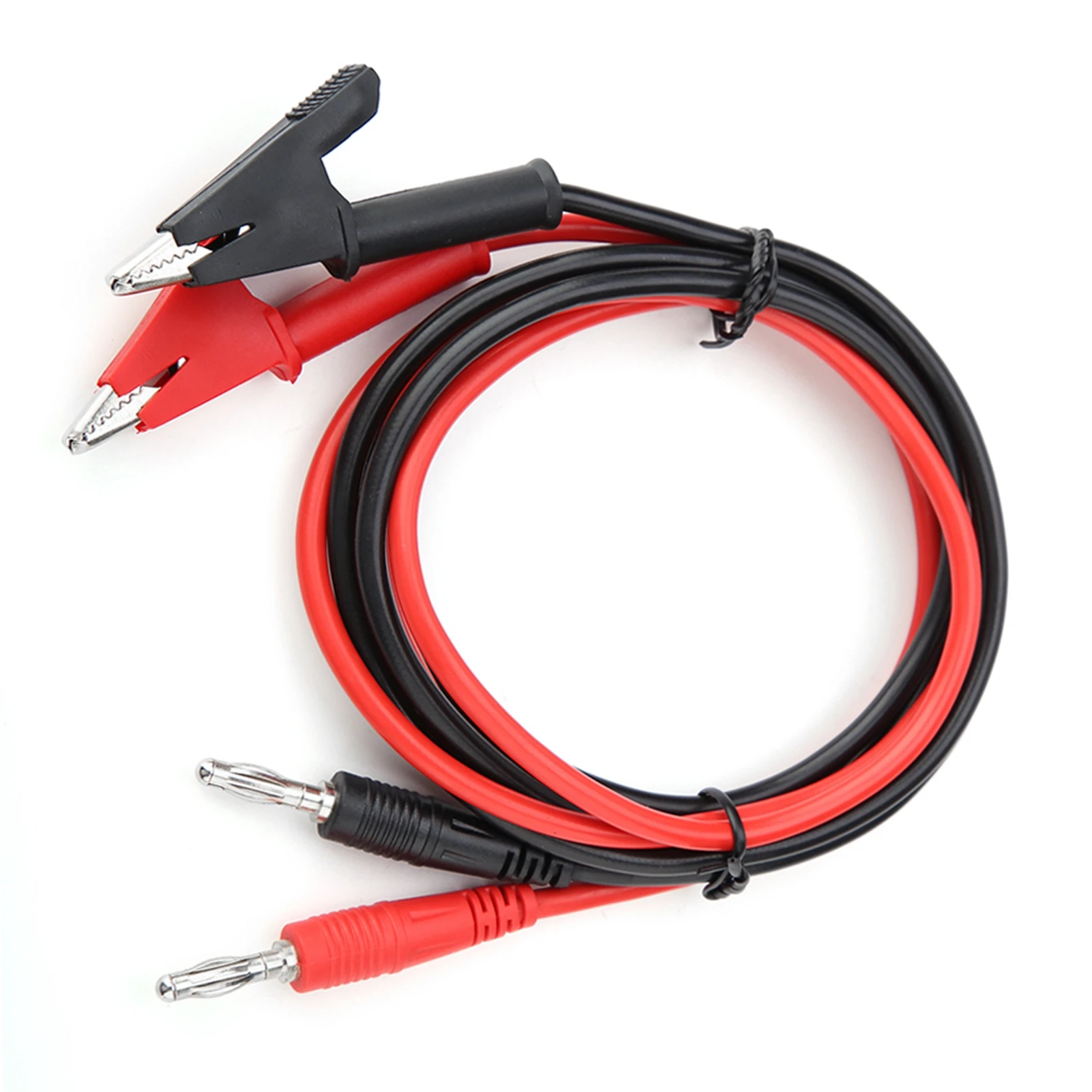 

P1040 4mm 2Pcs Testing Cables Silicone Banana Plug Crocodile Clip Test Probe Lead Testing Cables