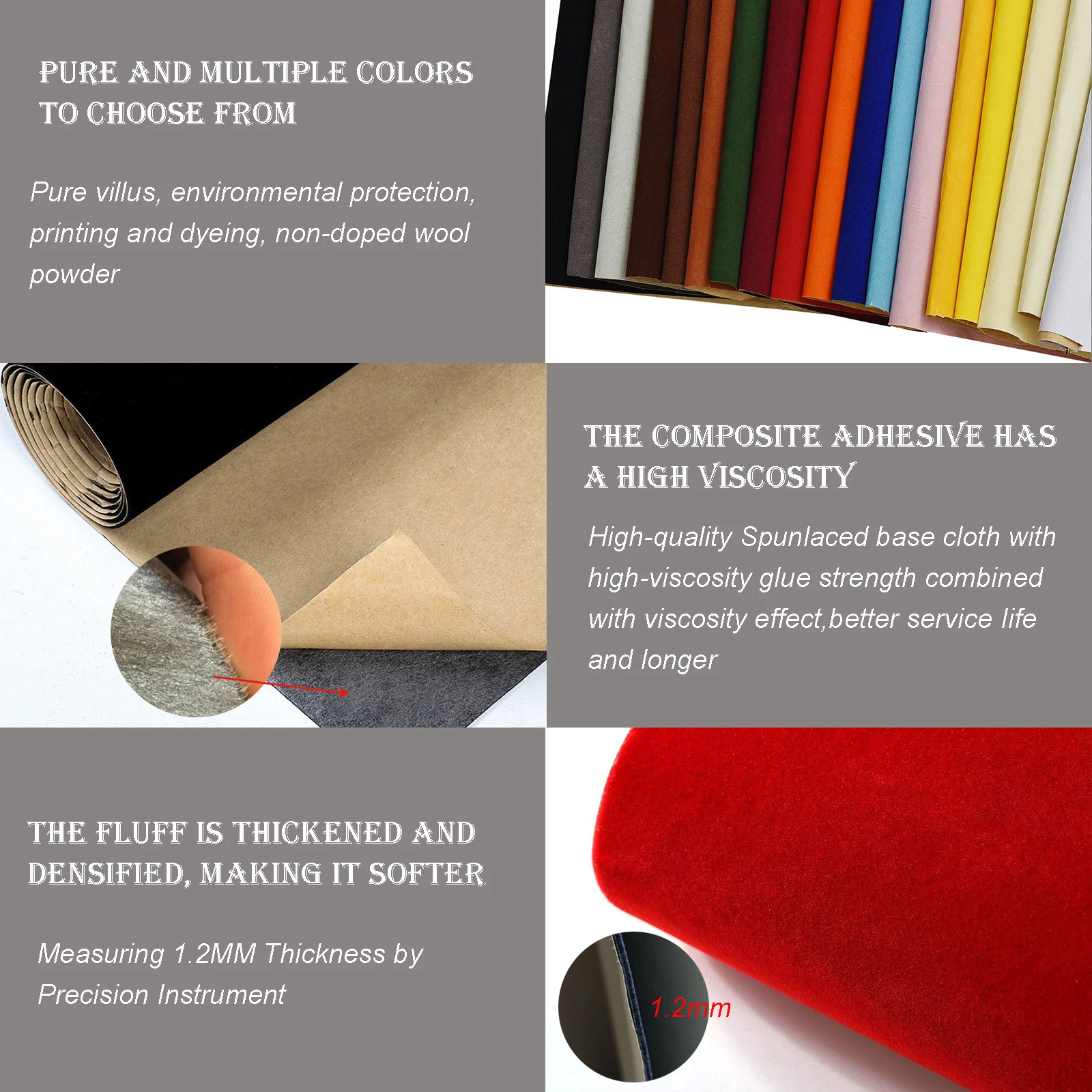 1 Roll 45 X 148cm Self-adhesiv - огляд і ціна Velvet Ribbon Roll