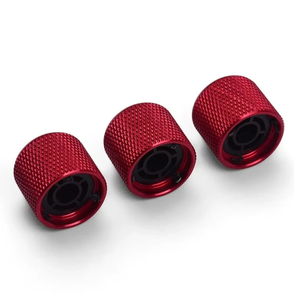 3pcs of 1 Set Electric Guitar Volume Tone Control Knobs Dome Metal Potentiometer Caps Red Guitar Accessory