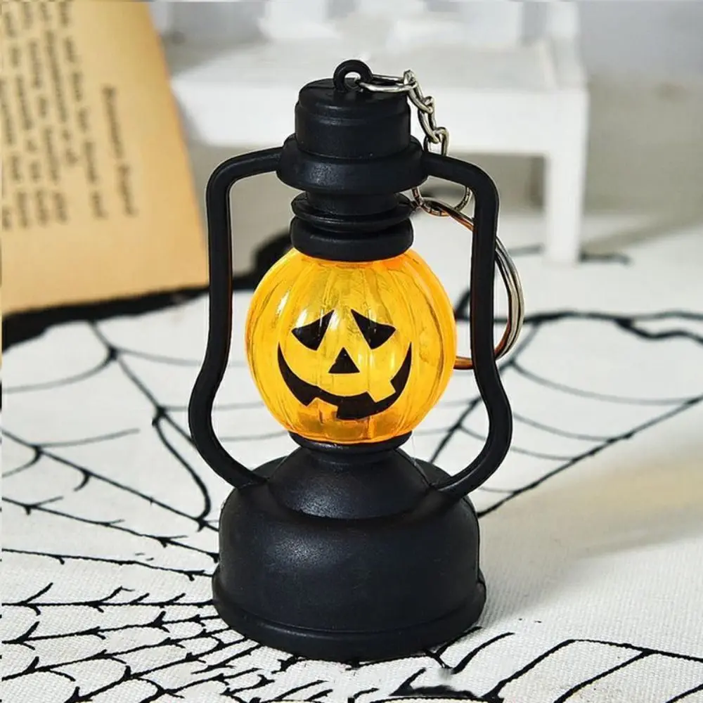 Gradient Flash Plastic Pumpkin Candle Light Small Hanging LED Skull Lamp Handheld Colorful Night Light Gift