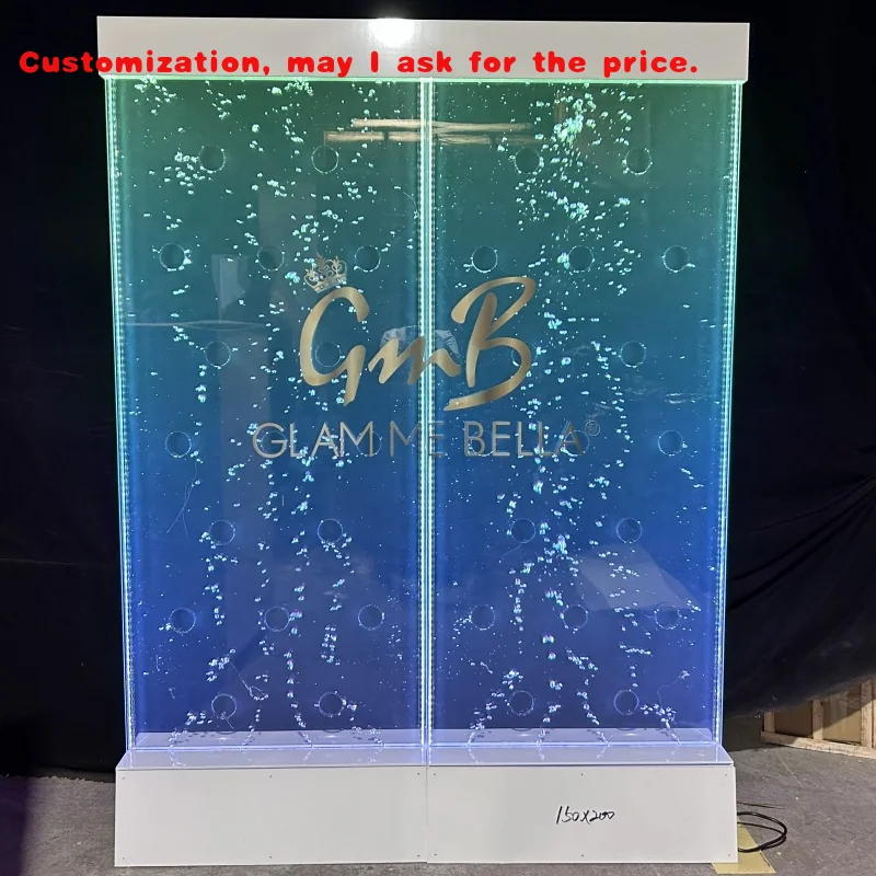 custom.Acrylic Sensory Bubble Wall with Remote Hot Sale Home Contemporary Improvement with Light Colors Changing Home and Office