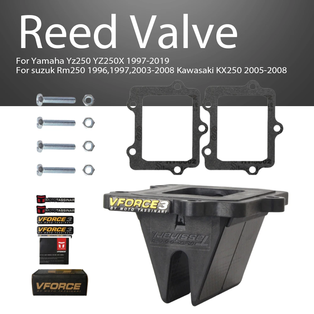 

Motorcycle Vforce 3 V307A Reed Valve For Yamaha Yz250 YZ250X 1997-2019 suzuk Rm250 1996,1997,2003-2008 Kawasaki KX250 2005-2008