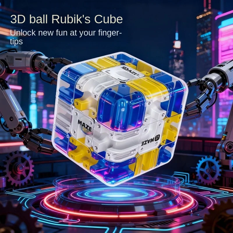 

3D Maze Magic Cube Puzzle Toy Labyrinth Rolling Ball Magic Cube Release Stress Autism Anxiety Adult Kids Relief Anti-Stress toys