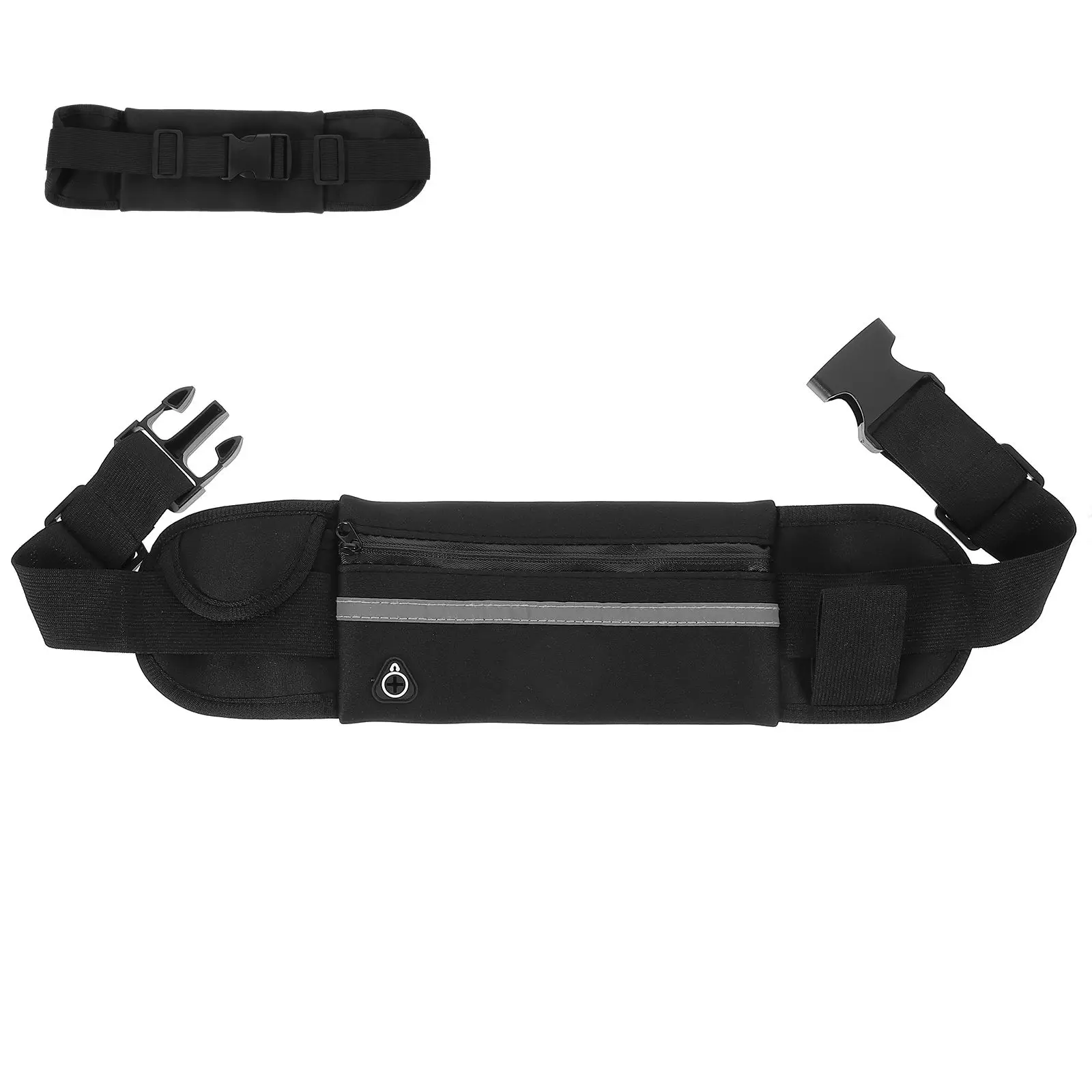 

Elastic Fabric Anti-theft Waist Bag Lightweight Durable Storage Pouch for Sports Travel Black Fitness Running Hidden Phone