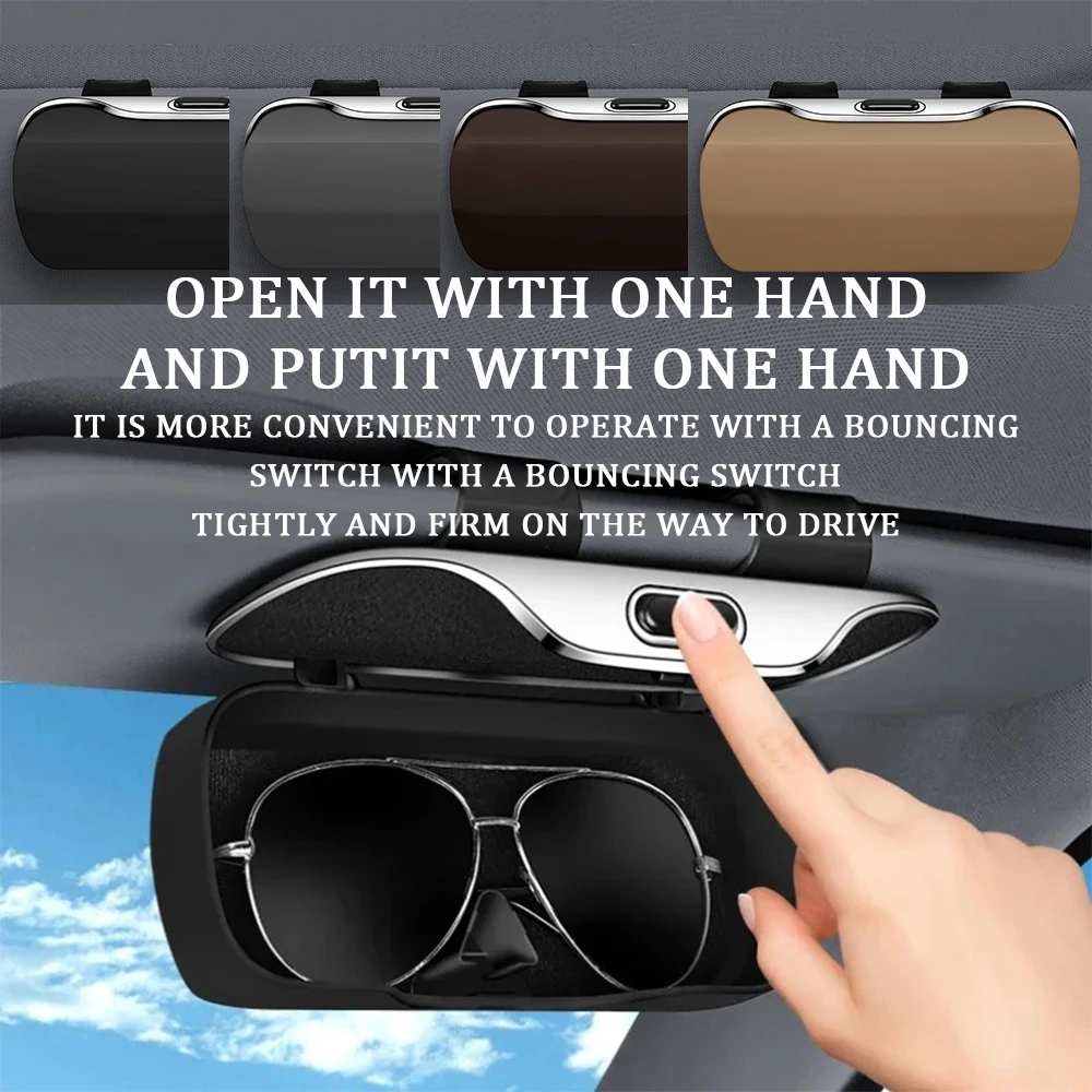 

1Pcs Car Glasses Case Car Sunshade Universal Sunglasses Glasses Box Car Multi Functional Ticket Storage Box