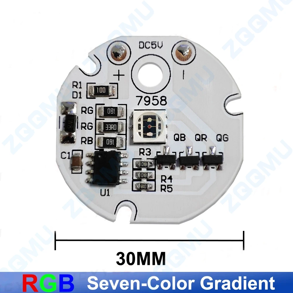 DC5V kolorowa płyta lampka USB RGB z gradientem 31MM 38mm źródło światła z pilotem do oświetlenie sceniczne LED drewniana lampa bukowego