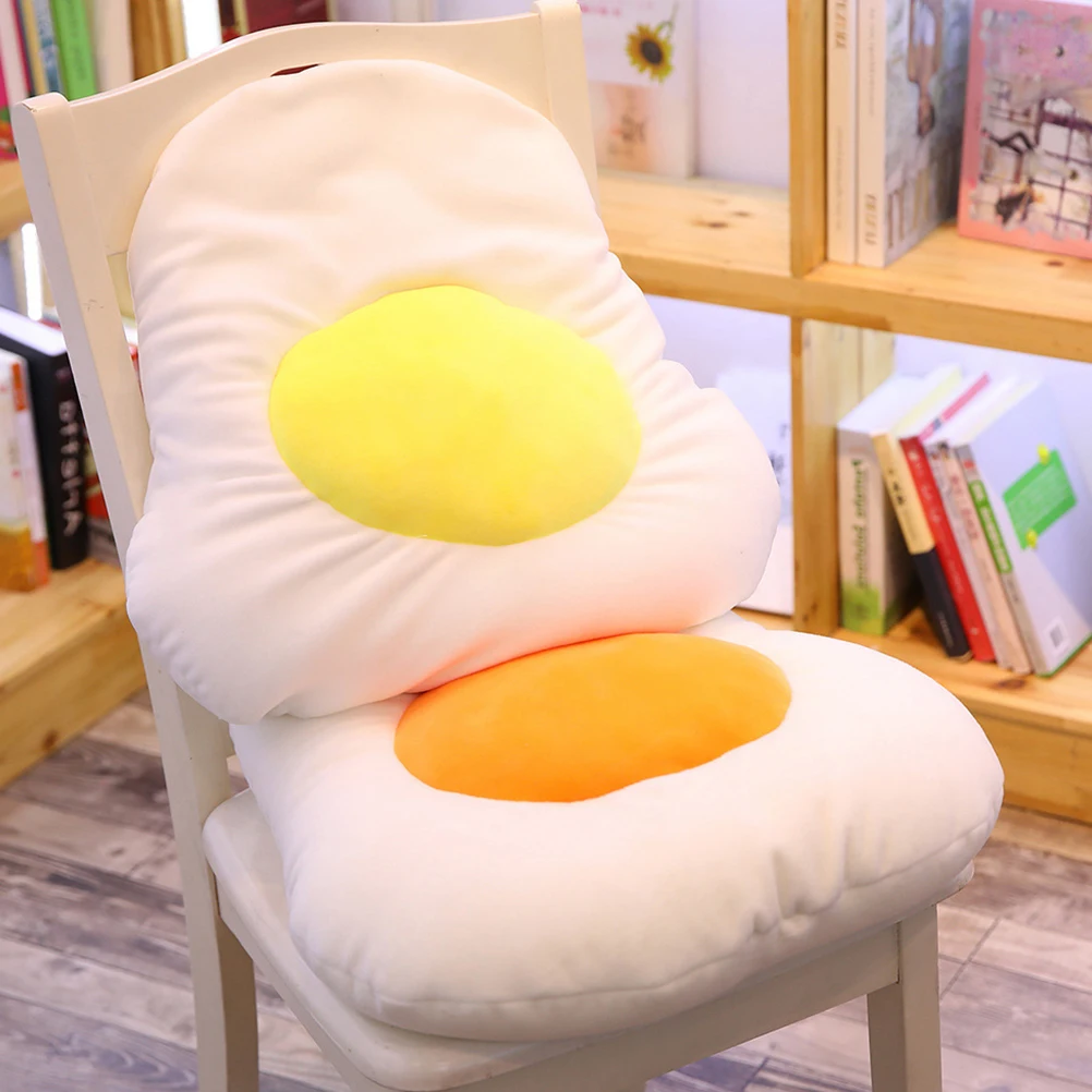 

1Pc Cute Poached Egg Cushion Plush Doll Throw Pillow Sofa Decoration Home Office Party Yellow 30cm