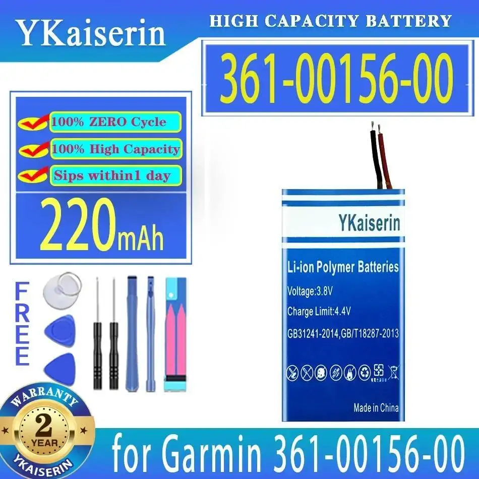 

Gps Device Battery For Garmin 361-00156-00 Long-Lasting 401325 2 Wires 220Mah High Compatibility