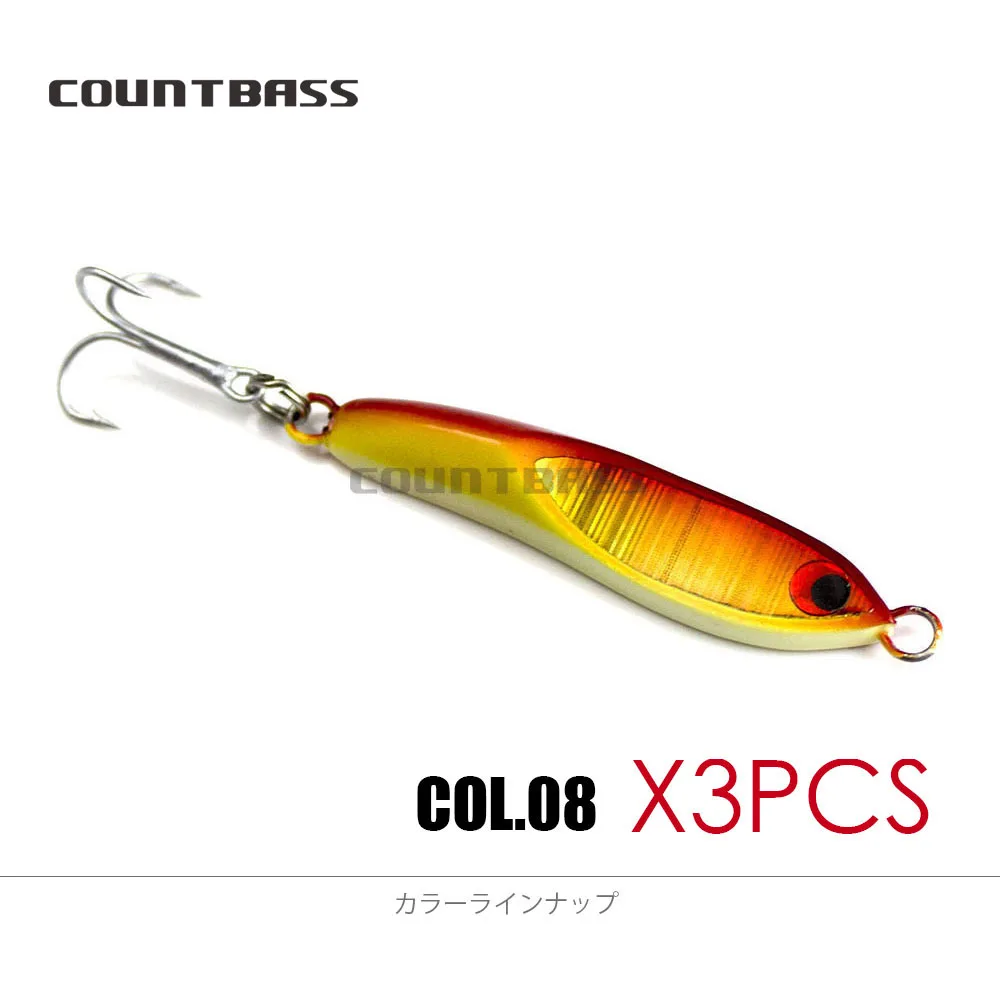 Count bass 3pcs 16g 0,6 oz Glow Sea Bass Jig mit Drillings haken, Micro Jigging Angel köder, Mini Metal Jig Angel köder – Detail 12