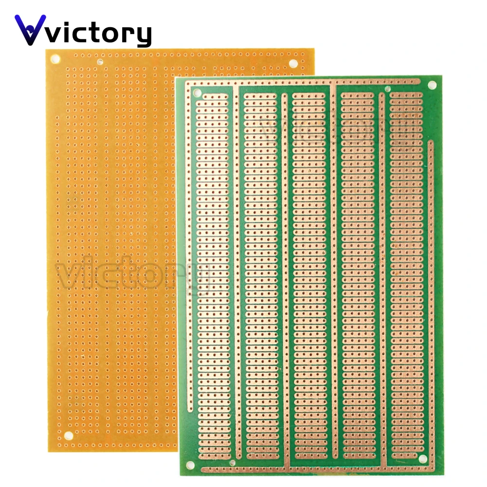 2PCS 10*15CM Single sided electric green oilwood length (5 connecting holes) 1.2 thick  2.54 spacing universal circuit board PCB