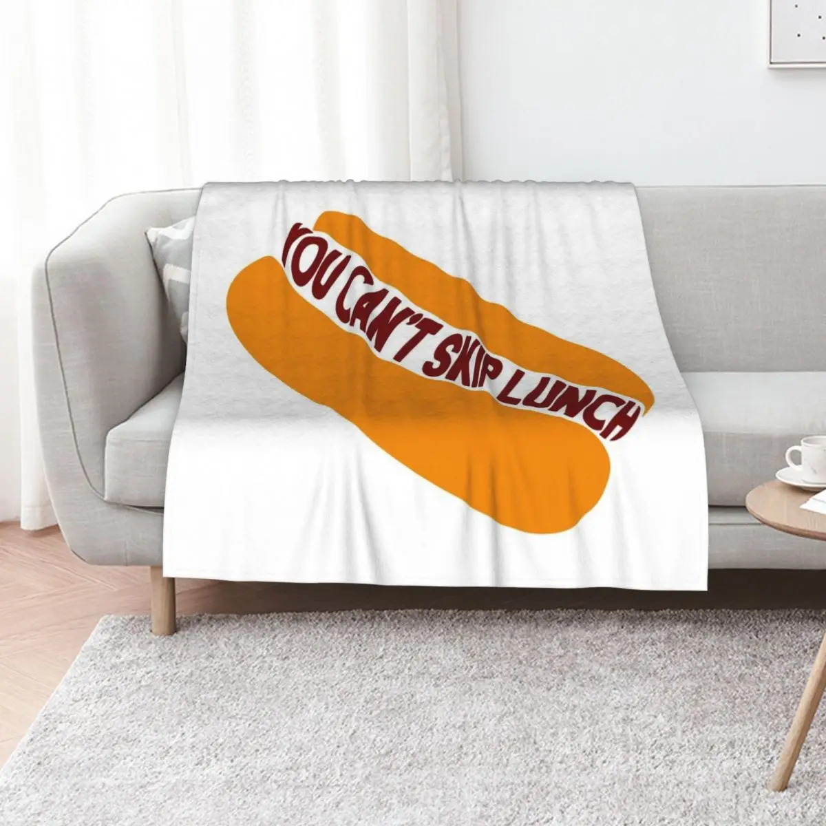 You Can't Skip Lunch Throw Blanket christmas gifts blankets ands Hairys Moving Luxury Designer Sofa Blankets