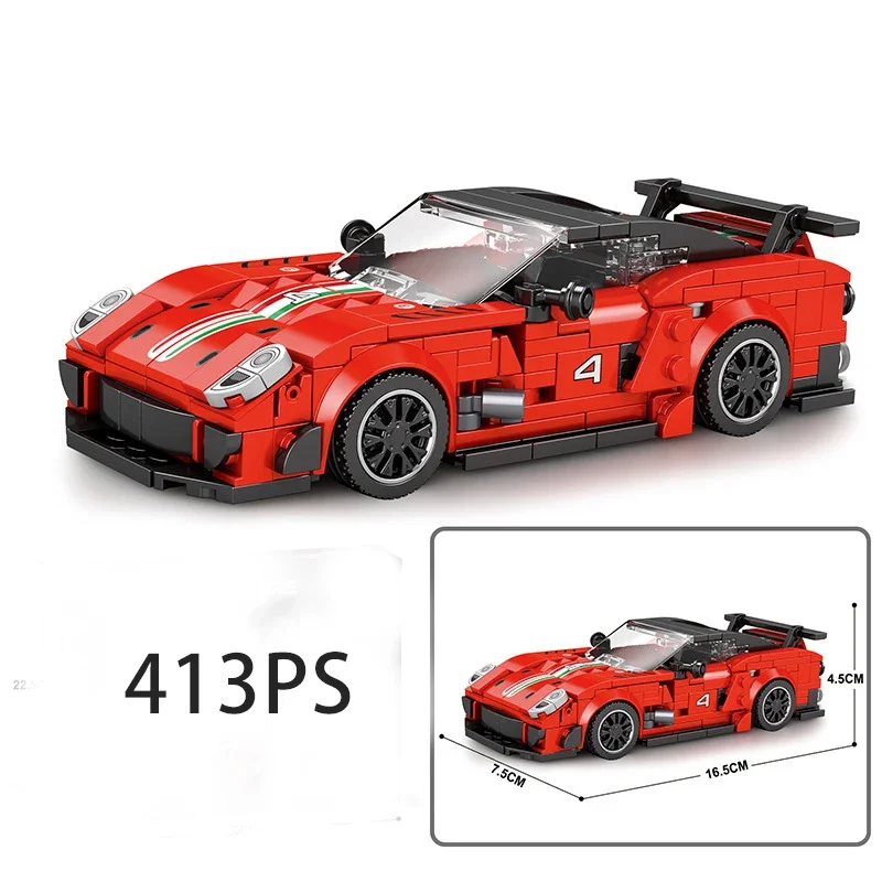 Speed Champions F1 Racing Sports Vehiclea Technique Car Supercar Building Blocks Set Kit Bricks Classic MOC Model Toys For Kids