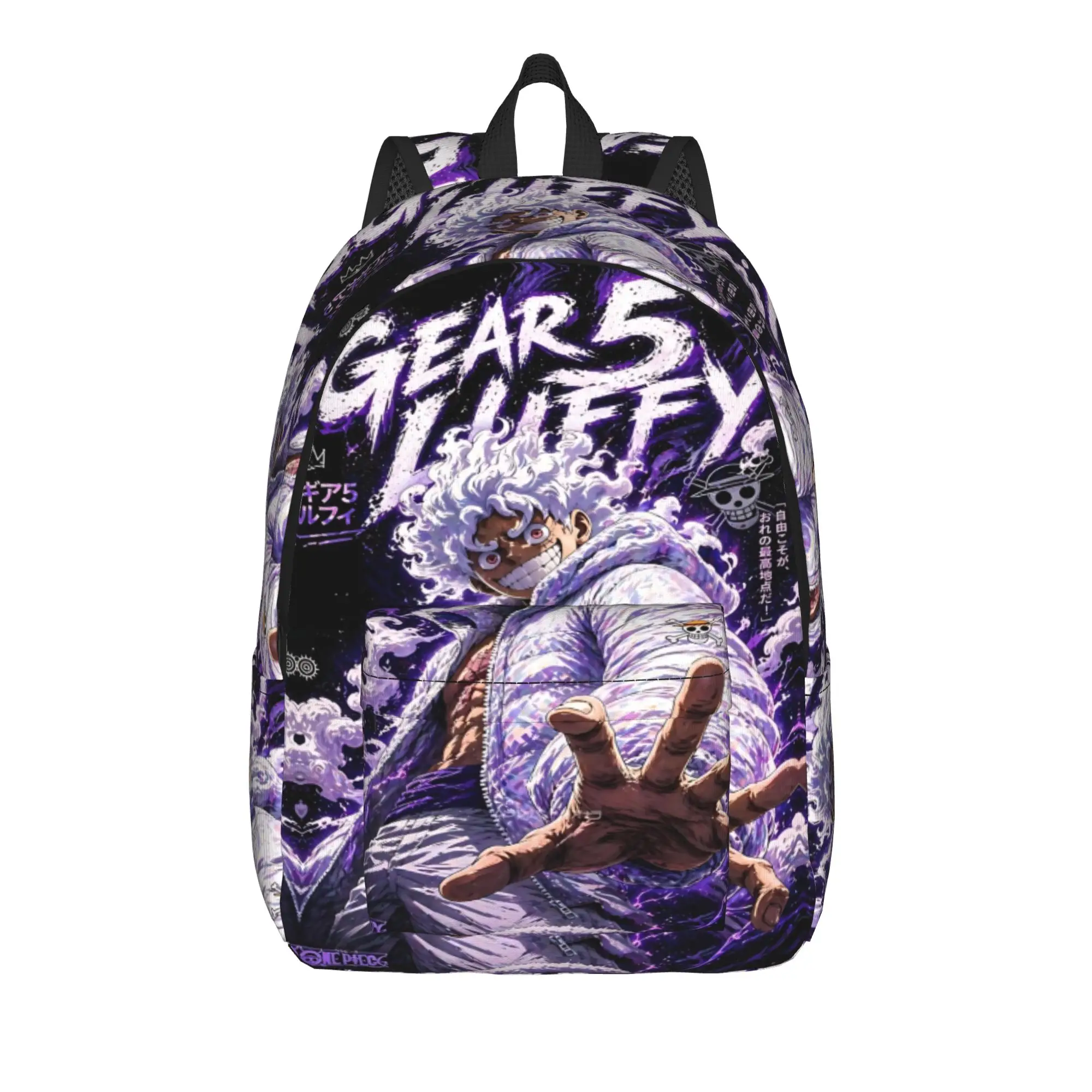 Fashion One Piece Anime LUFFY 5 Backpack  Mochilas Portable High School Sturdy Shoulder Rucksack