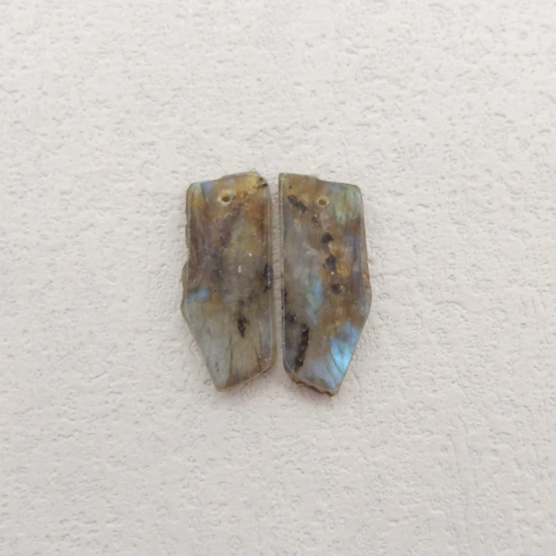 

Натуральный камень лабрадорит самородки серьги бусины 25x10x3 мм 3,5 г полудрагоценные DIY ювелирные изделия аксессуары для рукоделия