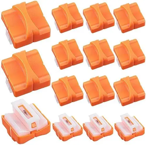 

15 Pack Paper Cutter Replacement Blades for Trimmer, Orange Safety Design Refill