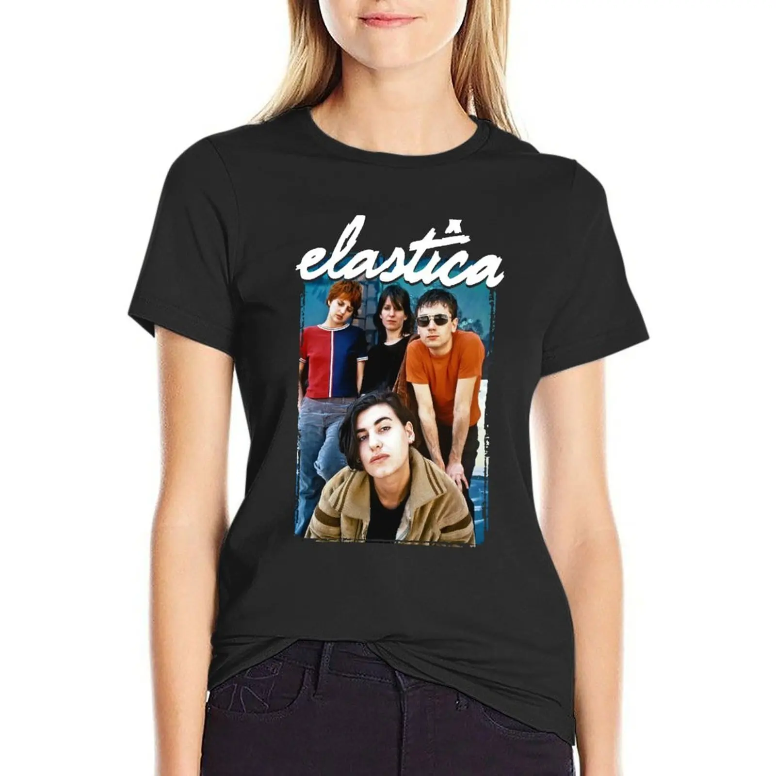 

ELASTICA BAND T-Shirt Short sleeve tee quick drying Aesthetic clothing rock and roll t shirts for Women