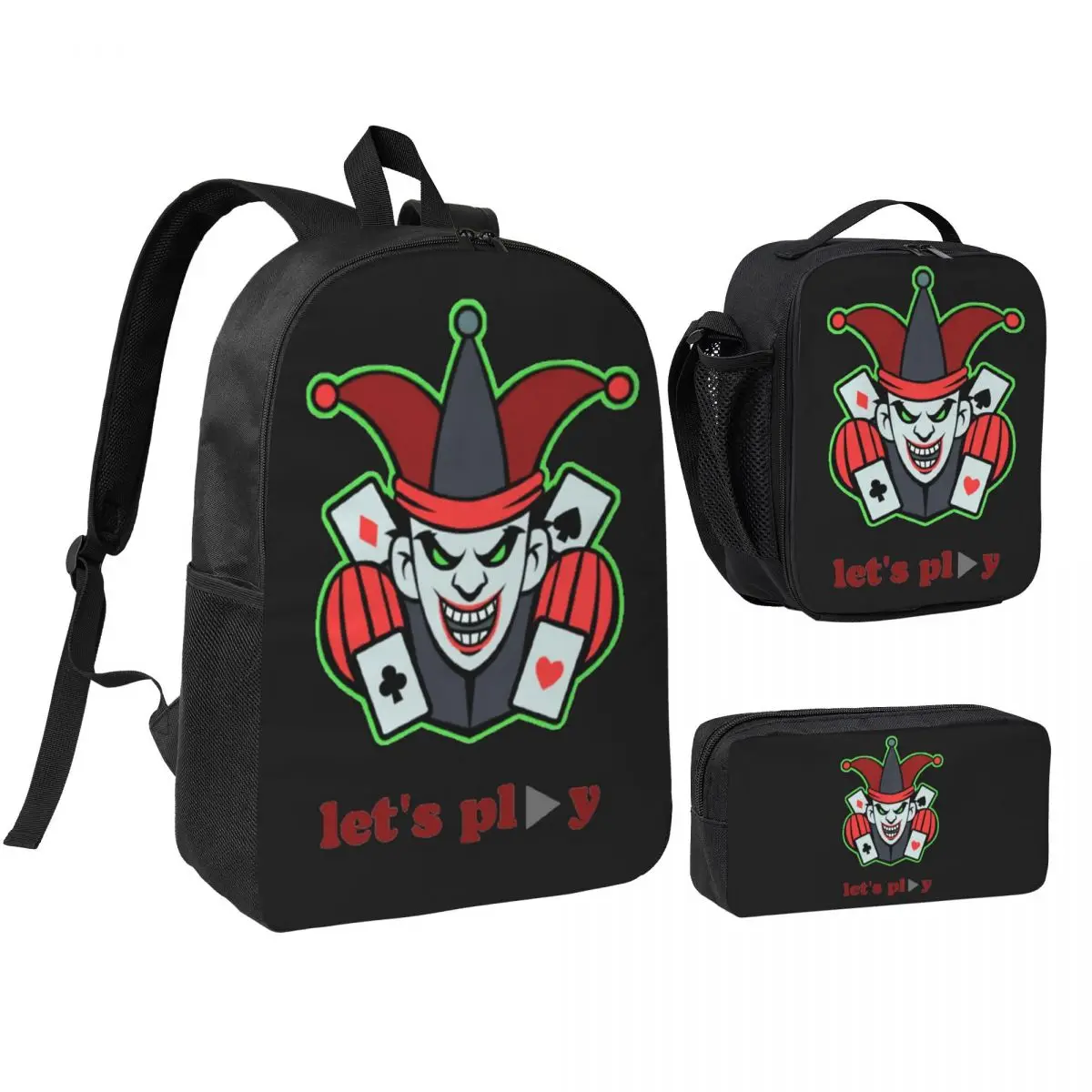 poker-card-game-casino-backpack-student-bookbag-school-bag-shoulder-bags-3ps-insulated-lunch-bag-pencil-case