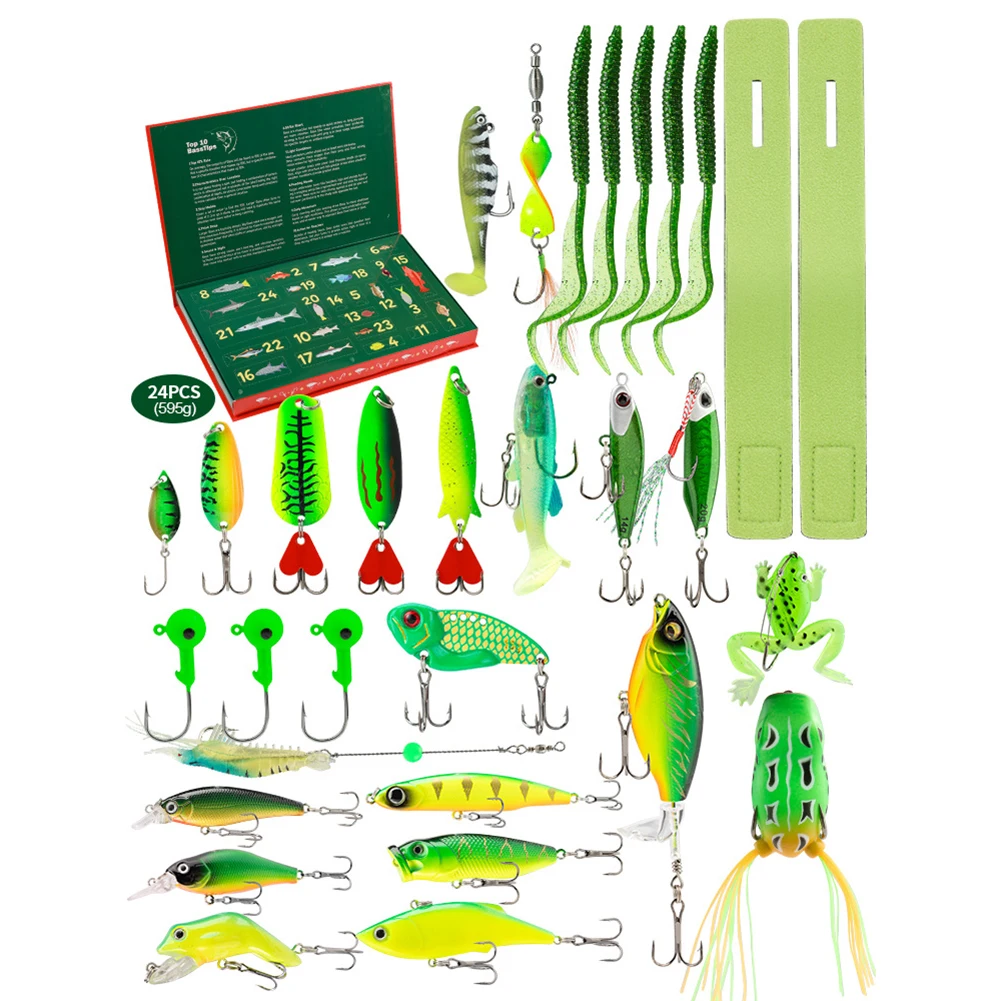 Fishing Advent Calendar 2026 with For 24 Daily Fishing Lures Designed for Anglers of All Levels and Different Water Types