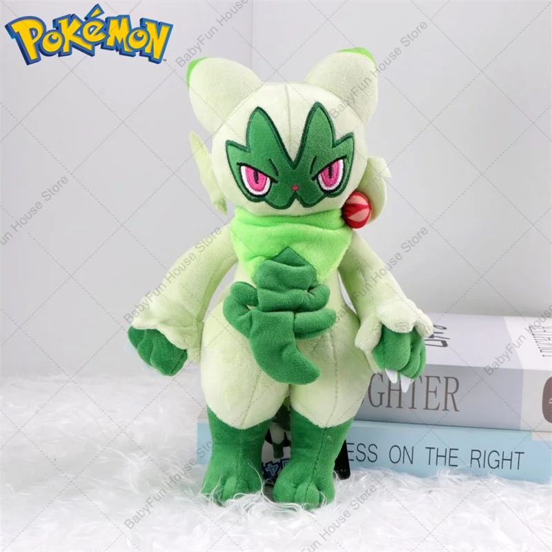 Pokemon Sprigatito Floragato Meowscarada Quaxly Fuecoco Plush Toys Kawaii Scorbunny Cinderace Stuffed Animals Peluche Dolls Gift view 3
