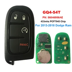 CN087001 OEM Remote Key Fob For 2013-2018 Dodge Ram 4 Button Smart Key For RAM PN: 56046956AE GQ4-54T