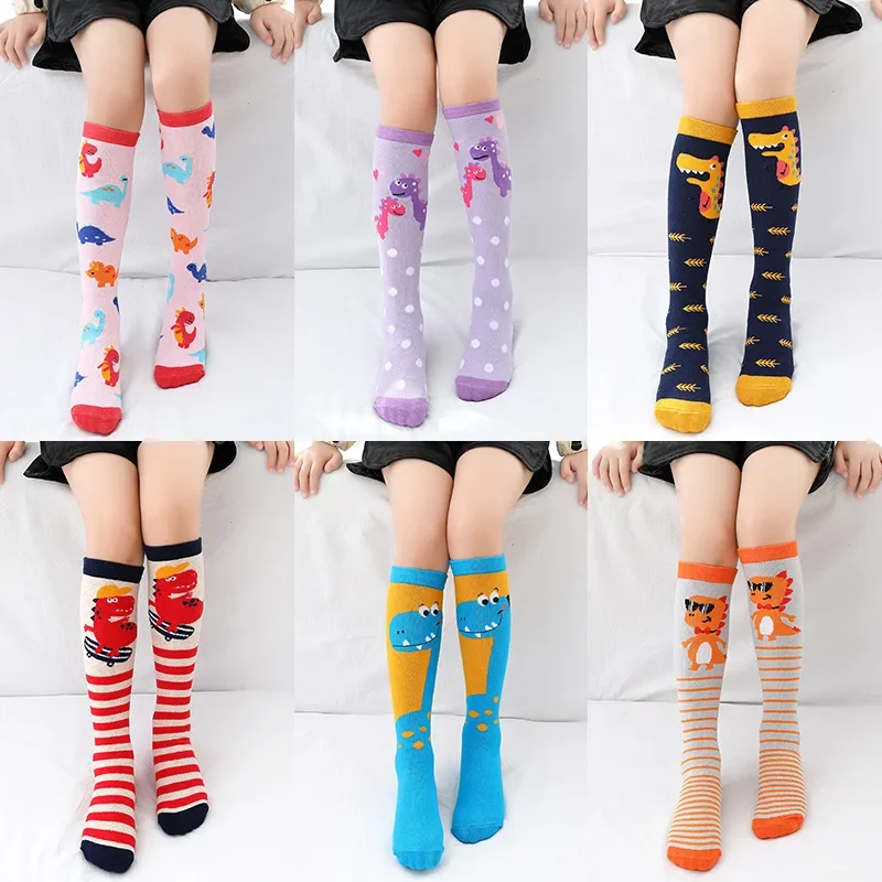 Cartoon Cute Kids Cotton Sock Bear Animal Baby Cotton Socks Knee High Long Leg Warmers Socks Boy Girl Children Sock 3-12 Years