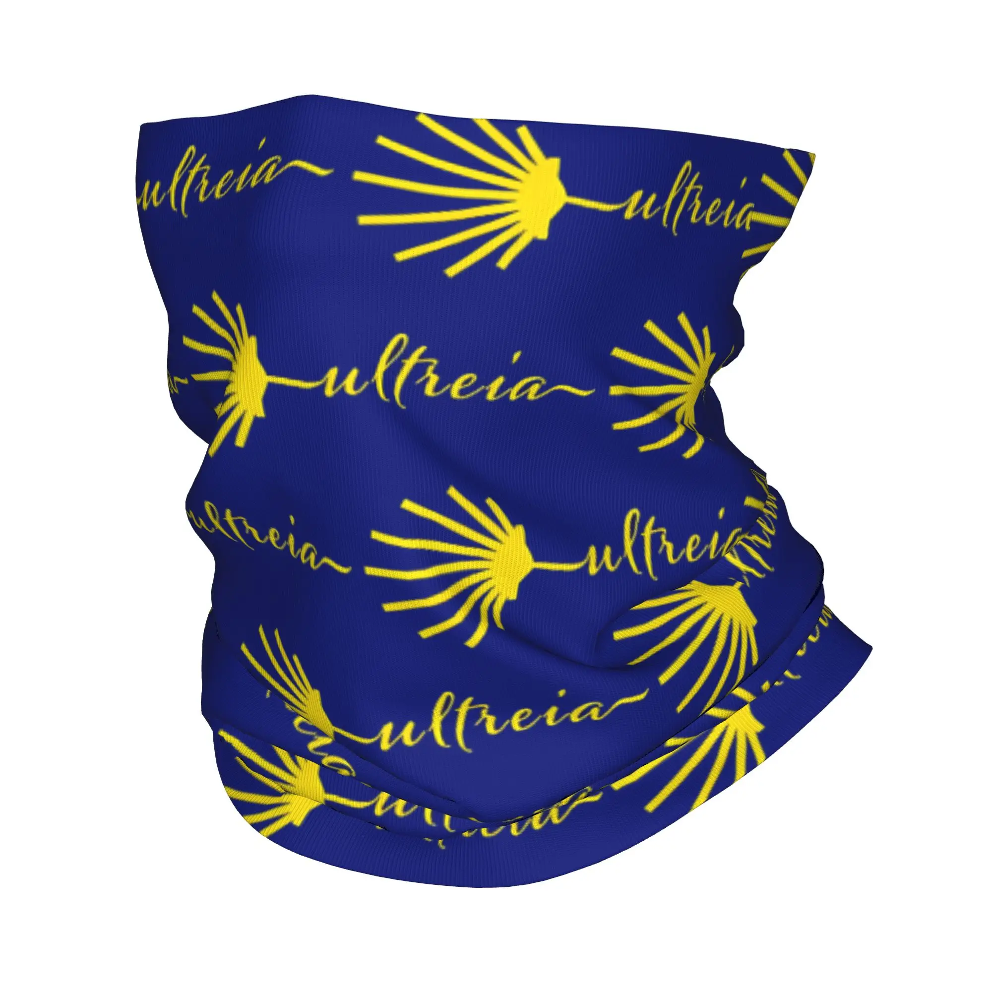 مخصص Ultreia الطباعة كومبولا الإسكالوب شل الرقبة الجراب النساء الرجال الأشعة فوق البنفسجية الوجه درع الشتاء سانتياغو باندانا وشاح للتزلج