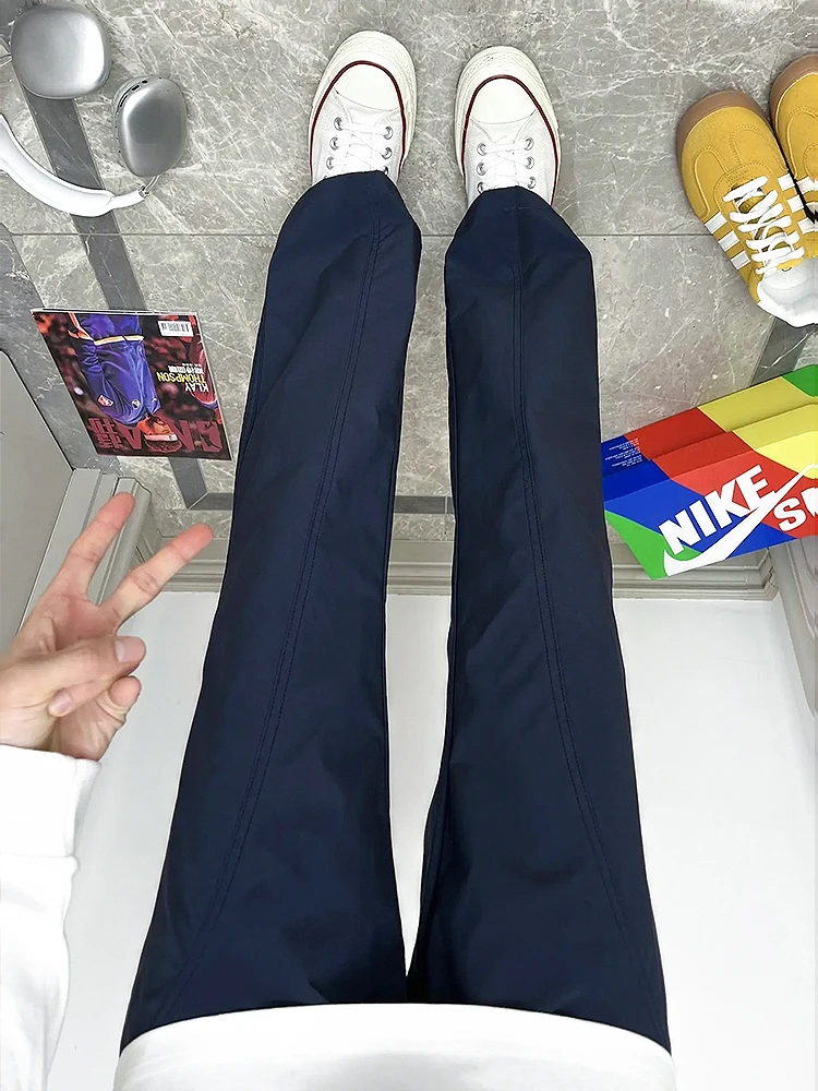 

Qui Dry Straight Leg Casual Pants Men's Summer Thin American Functional Workwear Trousers Cargo Pants Loose Fit Street Sle