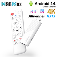 H96 MAX H313 Smart TV Stick Android 14 2GB 8GB 16GB Wifi6 BT 4K HD TV Box Google Voice Media Player AV1 Set Top Box
