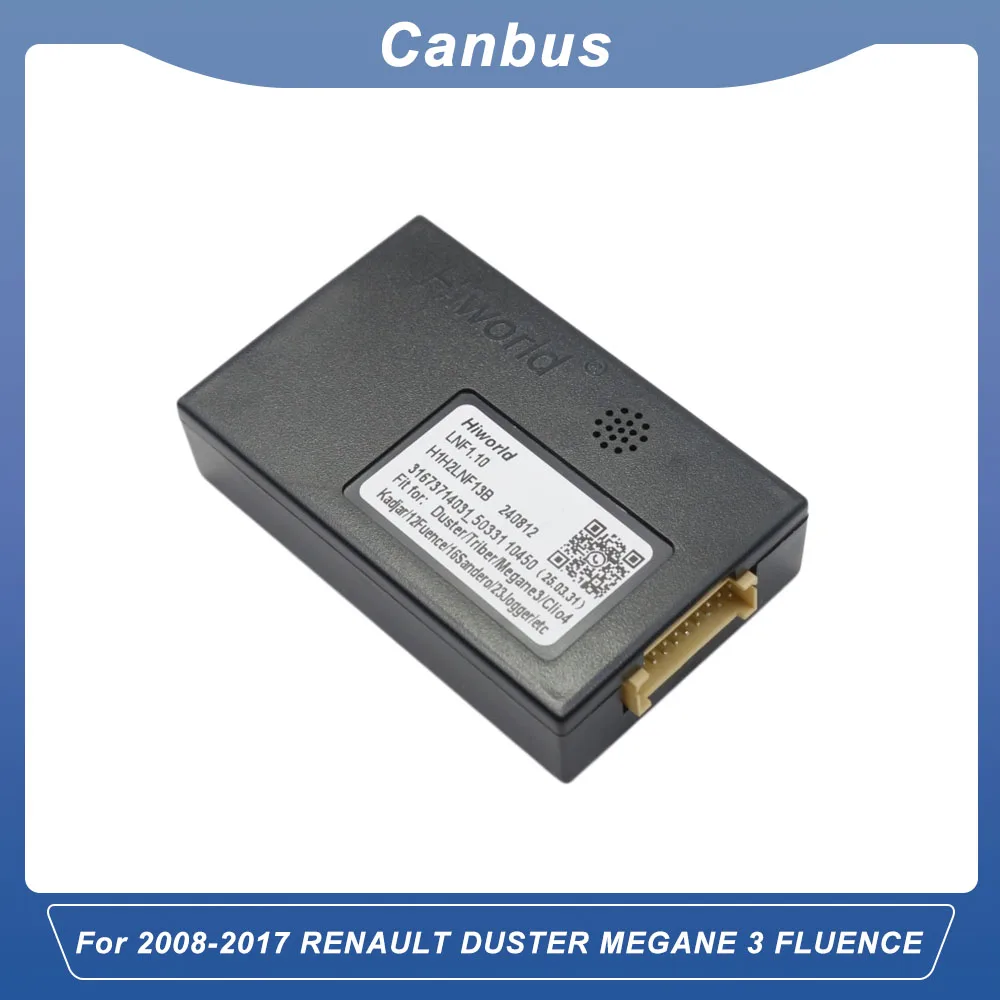 Plug & Play Canbus Box Decoder Wiring Harness For Android Multimedia Radio For Renault Duster Megane3 Fluence 2008‑2017