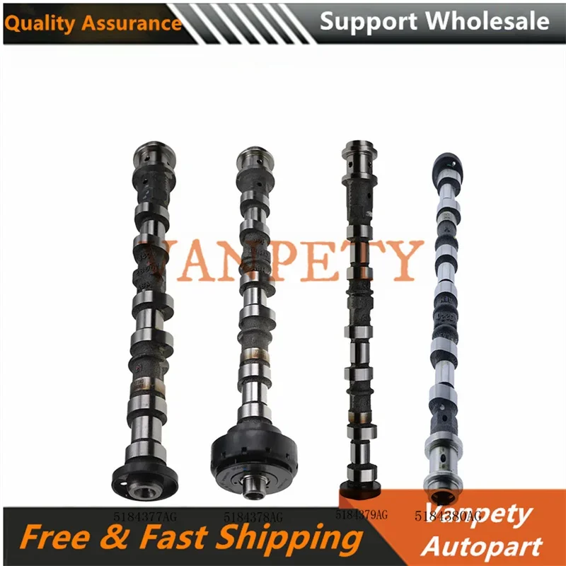 4PCS Left Right Camshaft Rocker Arms Lifters Kit 5184377AG 5184296AH 5184332AA For 2011-2016 Jeep Dodge Chrysler Ram 3.6l